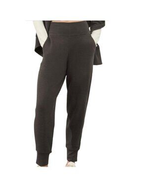 Athleta Coaster Luxe Waffle High Rise Jogger Women Medium Brown Lounge Pants